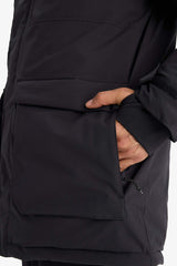 Water-repellent, regular fit, hooded, zip-up, windproof parka jacket.