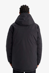 Water-repellent, regular fit, hooded, zip-up, windproof parka jacket.