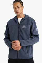 Standard Fit Hooded Fleece Cardigan with Soft Fleece Lining and Zip-Up
