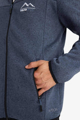 Standard Fit Hooded Fleece Cardigan with Soft Fleece Lining and Zip-Up