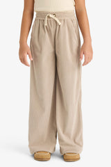 Girls' Wide Leg Pants with Elastic Waistband