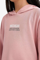 Girl Oversize Fit Crew Neck Animal Printed Thick Fabric Sweatshirt