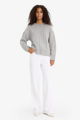 Oversize Loose Fit Crew Neck Knit Sweater