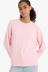 Oversize Loose Fit Crew Neck Knit Sweater