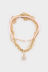 Women 5-Pack Gold Anklet