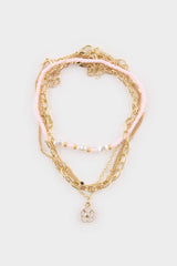 Women 5-Pack Gold Anklet