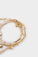 Women's 5-Pack Gold Anklet