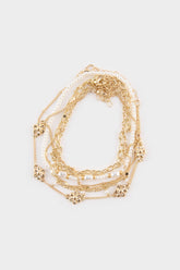 Women 6-Pack Gold Anklet