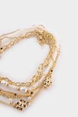 Women 6-Pack Gold Anklet