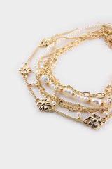 Women 6-Pack Gold Anklet
