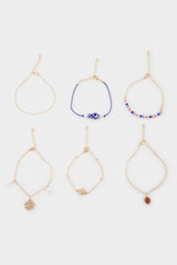women 6-Piece Gold Bracelet