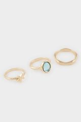 women 5-Piece Gold Ring