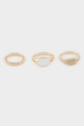 women 3-Piece Gold Ring