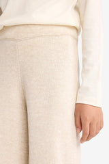 Girls Wide Leg Knitted Trousers with Elastic Waistband