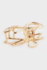 Women Bow Gold Latch Buckle