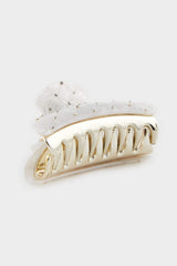 Women Mother-of-Pearl Patterned Gold Latch Buckle