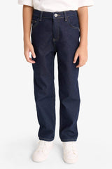 Boys Straight Fit Straight Leg Jean Fleece Lined Trousers