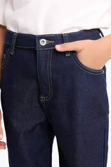 Boys Straight Fit Straight Leg Jean Fleece Lined Trousers