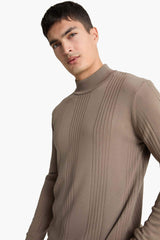 Standard Fit Turtleneck Knit Sweater