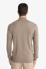 Standard Fit Turtleneck Knit Sweater