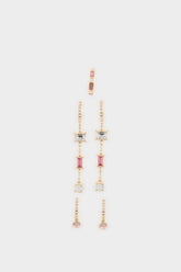 DCEY x DeFacto Women 3-Pack Pink Stone Gold Earrings