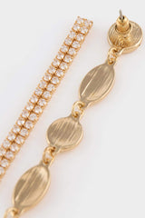 DCEY x DeFacto Women 2-Pack Gold Earrings with Stones