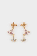 DCEY x DeFacto Women Flower Stone Gold Earrings