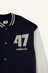 Boys Printed College Collar Bomber Jacket