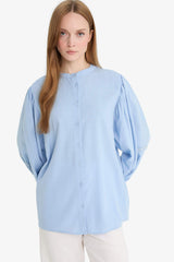 Relax Fit Crew Neck Long Sleeve Shirt Tunic