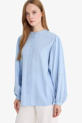 Relax Fit Crew Neck Long Sleeve Shirt Tunic