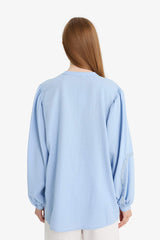 Relax Fit Crew Neck Long Sleeve Shirt Tunic