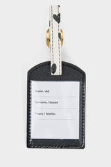 Women Heart Patterned Faux Leather Passport Holder