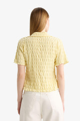 Cool Fitted Textured Short Sleeve Shirt