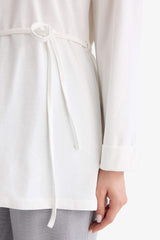 Loose Fit Crew Neck Long Sleeve Tunic