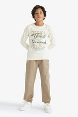 Boys Jogger Fit Gabardine Pants