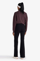 Flare Fit Shaping High Waist Wide Leg Standard Length Ribbed Athletic Pants