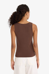 Slim Fit One-Shoulder Blouse with Accessory Detail