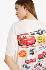Cars Oversize Fit Printed Short Sleeve T-Shirt