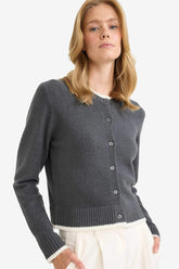 Regular Fit Crew Neck Knitwear Cardigan