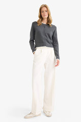 Regular Fit Crew Neck Knitwear Cardigan