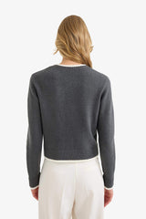 Regular Fit Crew Neck Knitwear Cardigan