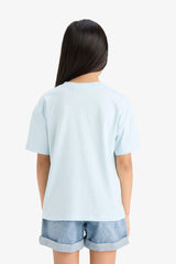 Girls Disney Lilo & Stitch Relax Fit Crew Neck Short Sleeve T-Shirt