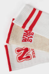 Womens Comfortable Elasticated 3-Pack Cotton Long Socks