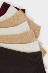 Women Comfortable Elastic 7-Pack Cotton Ankle Socks