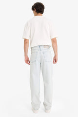 100% Cotton Baggy Fit Wide Leg Jean Washed Trousers
