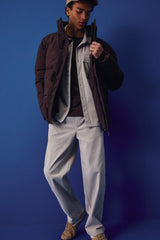 Water-repellent, regular fit, stand-collar jacket with inner zippered pockets.