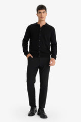 100% Cotton Standard Fit Polo Collar Knitwear Cardigan