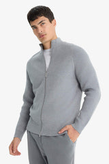 Standard Fit Half Turtleneck Knitwear Cardigan