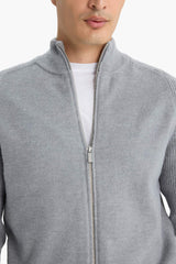 Standard Fit Half Turtleneck Knitwear Cardigan