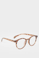 Unisex Blue Lens Leopard Pattern Framed Reading Glasses